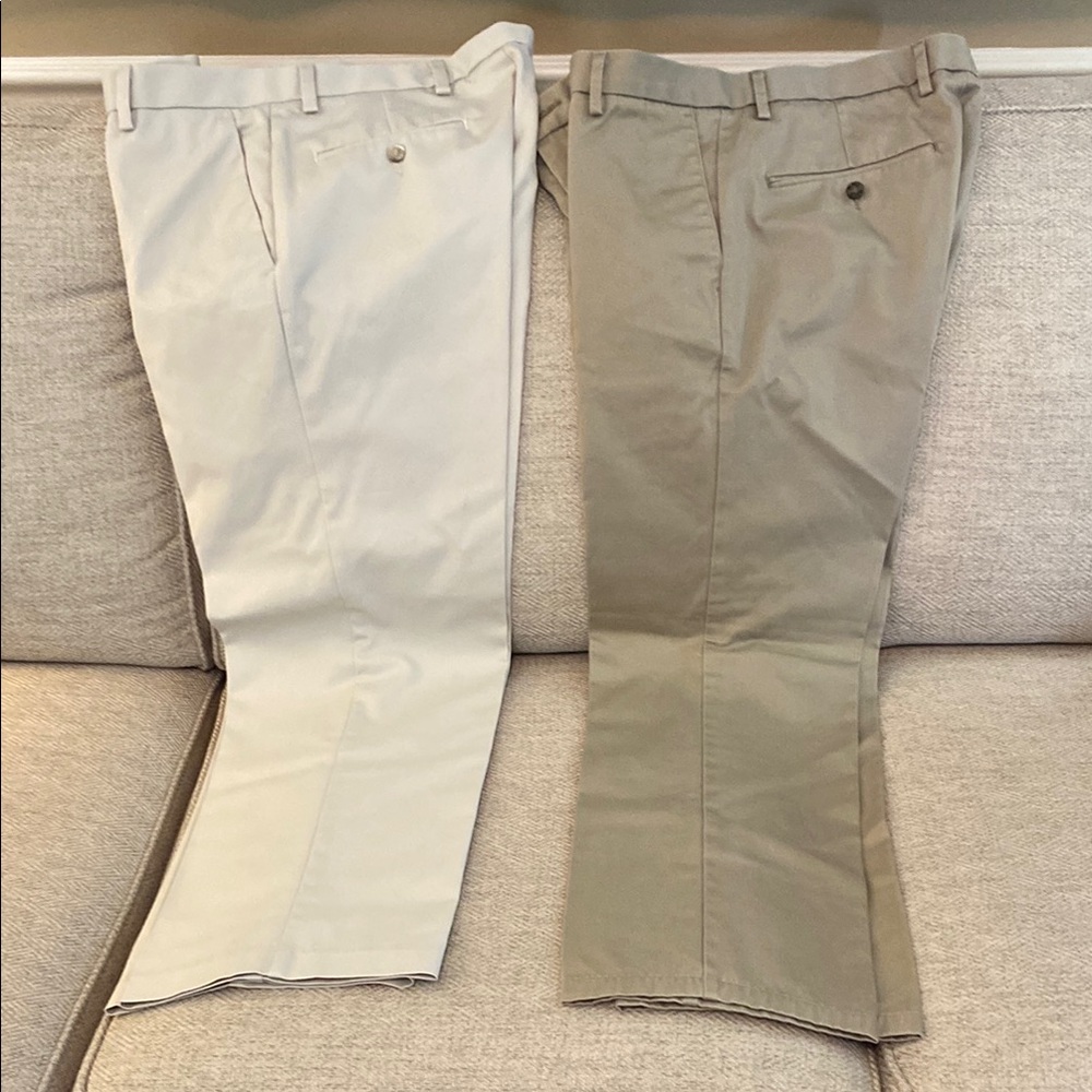 Men's Dockers Classic Pants - 2 pair Beige and Khaki. Size 34 x 29.